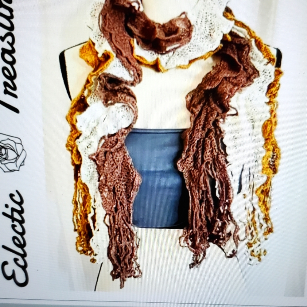 Boho Thick Knit Mesh Scarf🍃